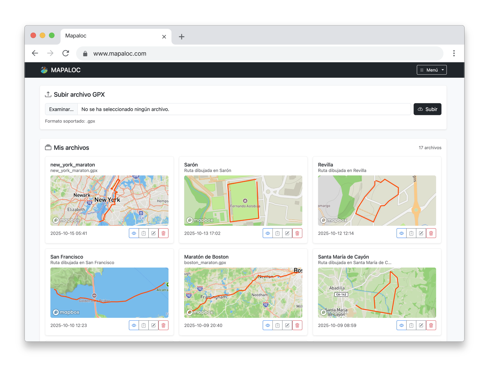 Demo Archivos GPX